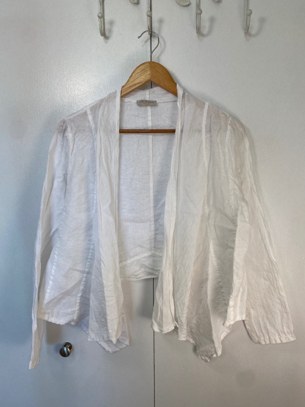 100% Linen Open Front Cardigan Made in Italy